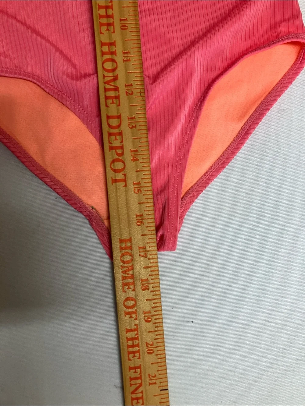 Justice Pink One-Piece Swimsuit with Orange Accent